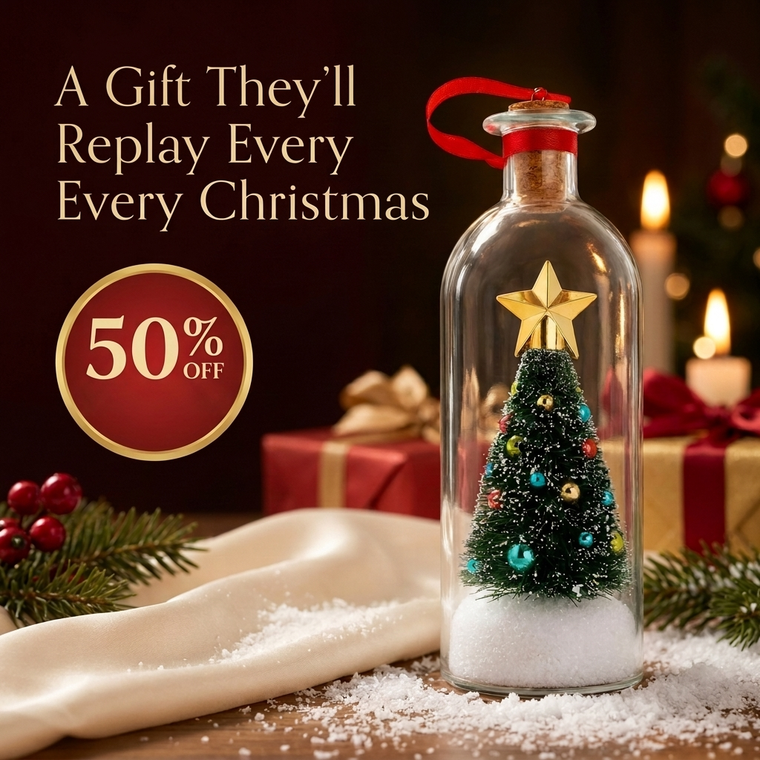 Voice message ornament close-up